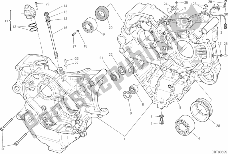 Todas as partes de Bloco Do Motor do Ducati Streetfighter S 1100 2013